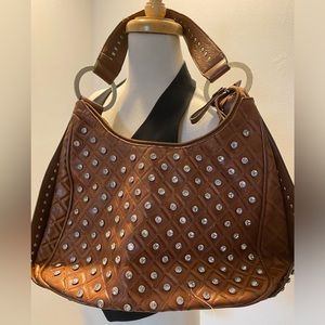 Rhinestone studded handbag